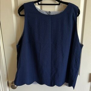 Vineyard Vines Navy Blue Textured Women's Top